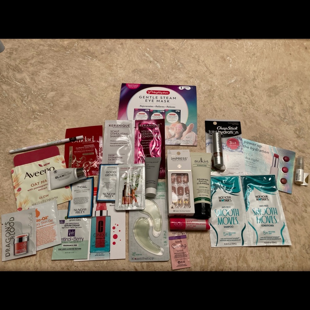 Lot of beauty samples - all new, unopened and none swatched